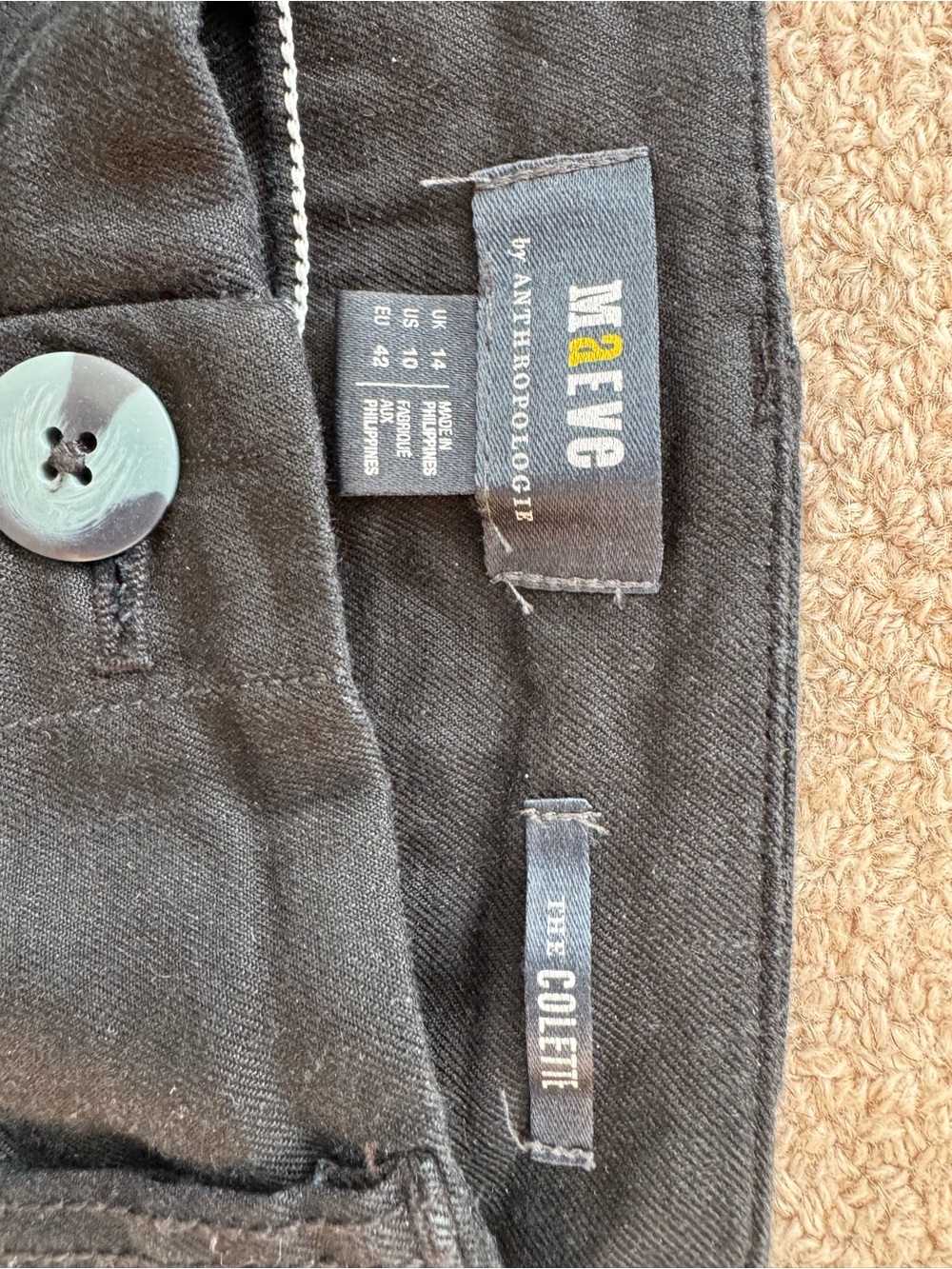 Maeve The Colette Black Wide Leg High-Rise Pants Size 10 - Picture 3 of 8